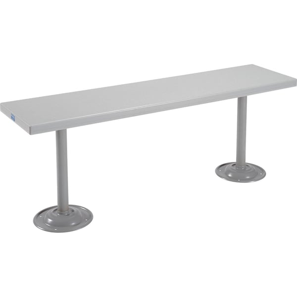 Global Industrial Locker Room Bench, Plastic Top with Pedestal Legs, 48inW x 12inD x 17inH 493712 - main